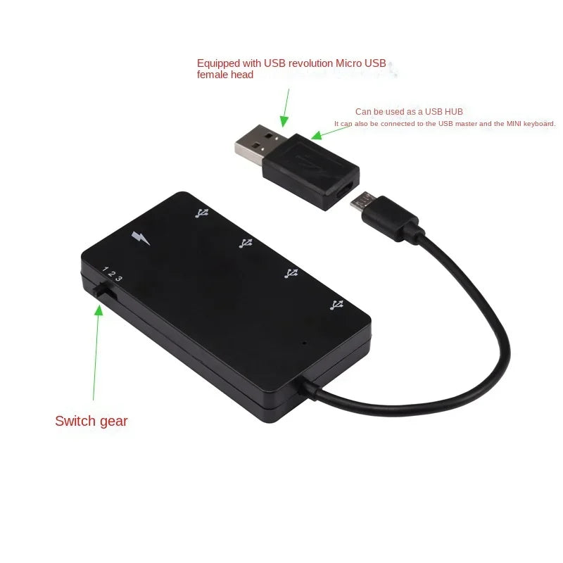 1 Set Micro USB OTG 4 Port Hub Power Charging Adapter Cable For Smartphone Tablet High Speed