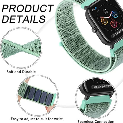 Nylon Loop Band For Amazfit GTS 4/3/2e Mini/GTR 4/3/2e/Balance/Stratos 20/22mm Watch Bracelet for Correa Amazfit Bip 5-6 Straps