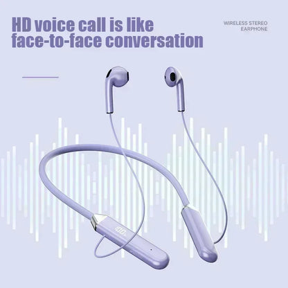 Wireless Neckband Bluetooth Earphones High Sound Quality Stereo Battery Display HD Voice Call Sports Headphones New Product 2025