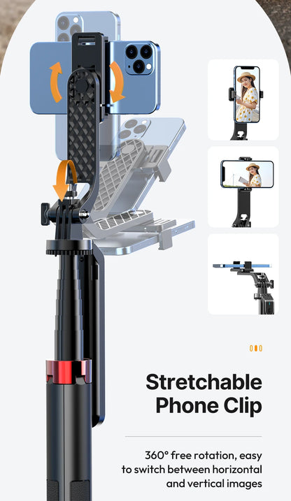 Ulanzi MA09 1.74m Selfie Stick Tripod for iPhone 17 15 Android Phone w Remote Control Panoramic Ball Head Holder U200 VL49 Kit