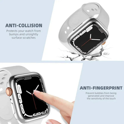 Screen Protector for Apple Watch 41mm 44mm 40mm 45mm 46mm 42mm TPU Full Cover bumper Case iWatch Series 12 11 10 9 8 7 SE 6 5