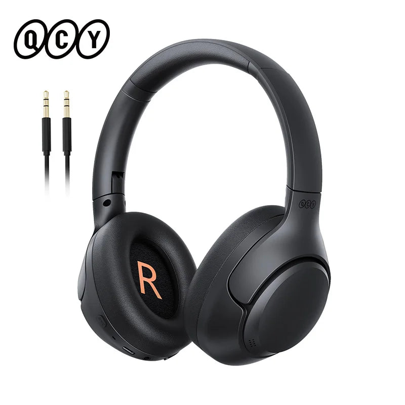 QCY H3 ANC Hi-Res Audio Wireless Headphones Bluetooth 5.4 Over Ear Headset 60Hrs 43dB Hybrid Active Noise Cancellation Earphone