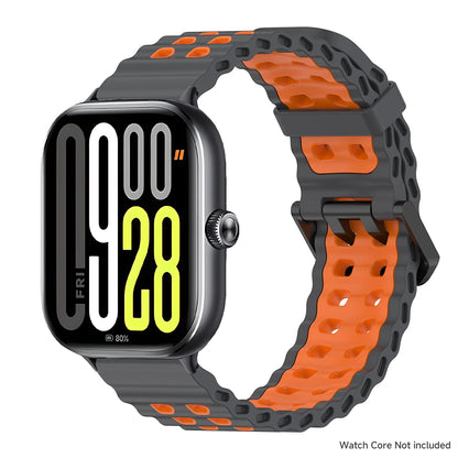 Soft Silicone Strap for Redmi Watch 6 5 4 Sports Two Tone Wristband for Xiaomi Mi Band 8 9 Pro Adjustable Rubber Wristband