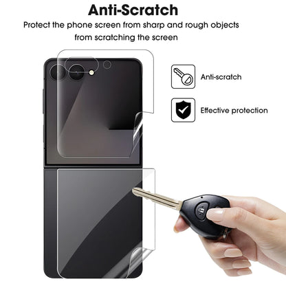 Anti-scratch Screen Protector For Samsung Galaxy Z Flip 7 6 5 Flip7 Flip6 Flip5 Protective Soft Hydrogel Film For ZFlip7 ZFlip6