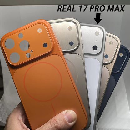 Luxury Case Transform Look To 17 18 Pro Max Cover For Iphone 16 Pro 15 14 13 Change To 17 Pro Magnetic Fundas For Magsafe