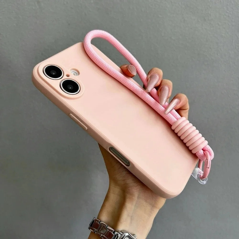 Case For Google Pixel 10 Pro Rope Lanyard Strap Phone Case For Google Pixel 10A 9 9A 9 10 Pro XL 7 7A 8 8A Soft Silicone Cover