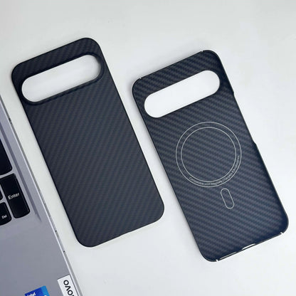 For Google Pixel 9 /9 Pro/9 ProXL/ 9A, 600D/1500D Kevlar Aramid Fiber Case – Magnetic, Ultra-Thin Hard Shell, Shockproof Cover