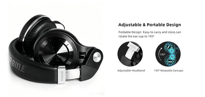 Bluedio Wireless Headphone with Mic Super Bass Over-Ear Headphones Bluetooth 57mm Driver Wireless/3.5mm Cable Foldable Headsets