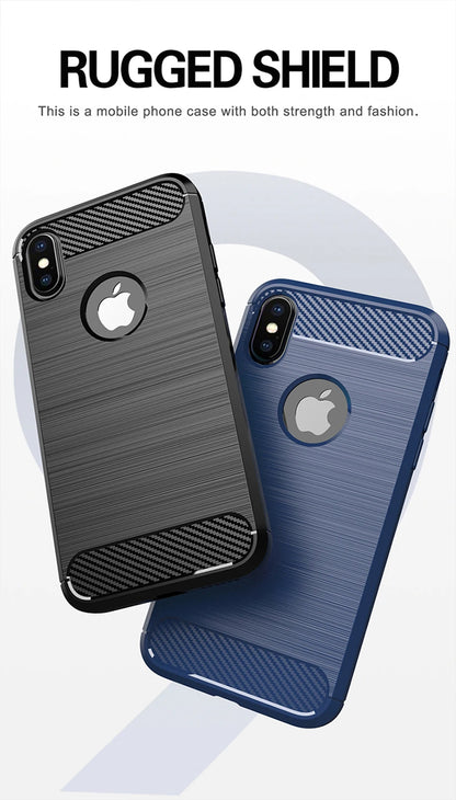 Luxury Shockproof Case For iPhone XS MAX X XR 10 7 8 Plus SE 2020 2022 SE2 SE3 7plus 8plus I Phone Back Cover Woman Man Black