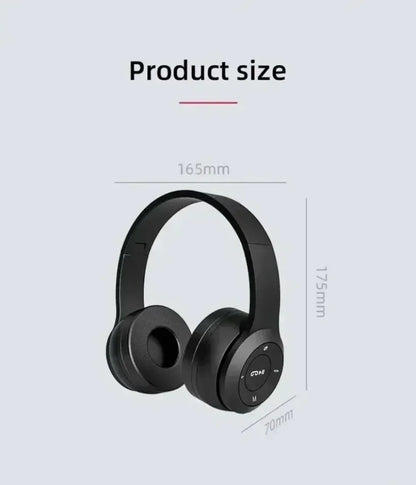 Foldable Wireless Bluetooth Headphones 5.0 Portable HiFi Sound Over-ear Headset for Sports Travel Daily Game music Earphones Use