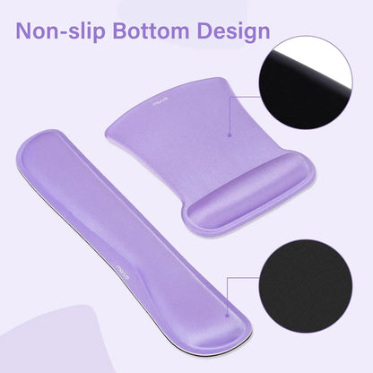 Keyboard Mouse Pad Set Large Gaming Mousepad&Keyboard Wrist Rest&Mouse Wrist Rest&Coaster Ergonomic Non-Slip Mousepad Cushion
