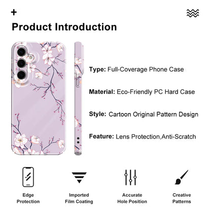 Fallen Plum Blossoms Phone Case For Samsung Galaxy S25 S24 S23 S22 S21 S20 Plus Ultra FE 5G Film Hard Cover