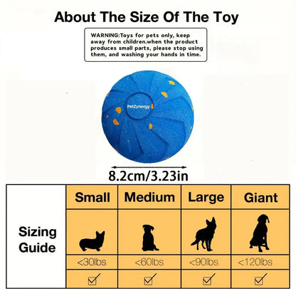 Bite Resistant Smart Dog Toy Ball Wear Resistant Durable Automatic Moving Ball Toy with Light USB Rechargeable Dog Bouncing Ball