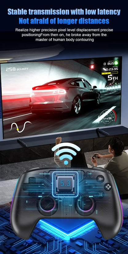 Wireless Gamepad Gyro Sensor Hall Joystick and Effect Trigger Built-in Speaker for PS5 ps4 Wired Controller Gamer Wireless Game