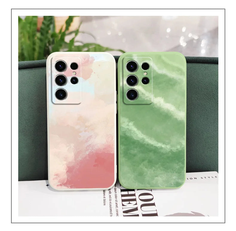 Artistic Patterns Phone Case For Samsung Galaxy S25 S24 S23 S22 S21 S20 Ultra Plus FE Note 20 Ultra 10 9 Plus Cover