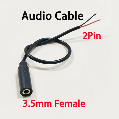1PC 2.5mm 3.5mm Mono Stereo Male Female Plug Jack Connector 2/3/4Pin AUX Extension Wire DIY Audio Earphone Mic Repair Cable