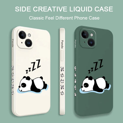 Sleepy Panda Phone Case For iPhone 16 16e 15 14 13 12 11 Pro Max Mini X XR XS SE2020 8 7 Plus 6 6S Plus Cover