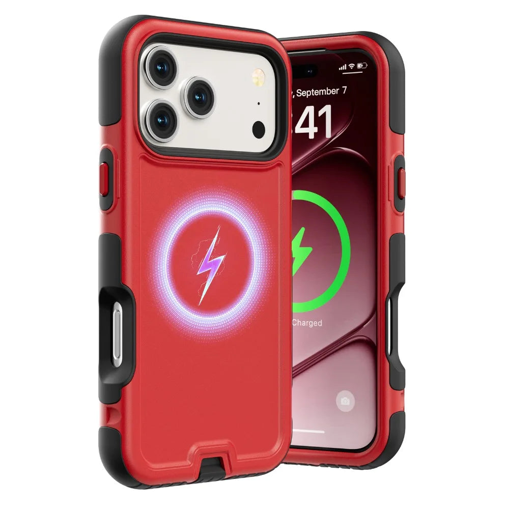3IN1 Heavy Duty OTT-BOX Armor Shockproof Magnetic Phone Case For iPhone 18 17 Pro Max For MagSafe Charging Drop Protection Cover