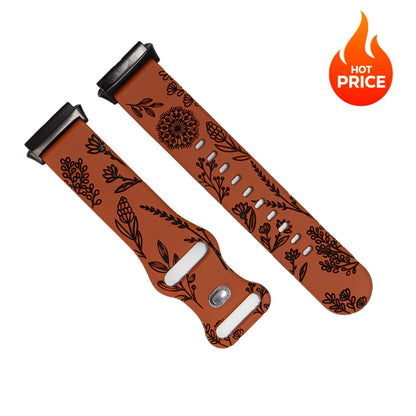 Flower Design Engraved Silicone Strap For Redmi Watch 3 /3 Lite /3 Active Two-tone Silicone Sport Strap For Redmi Watch3
