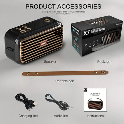 Bluetooth Speaker 16W Portable Wireless Outdoor TWS Stereo Bass Speaker Bluetooth 5.0 Travel MP3 Player Speaker With Hands-Free Calling Mic Support TF Card AUX IPX5 Waterproof Loudspeaker For Camping Party Home Shower Hiking