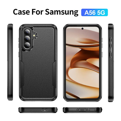 Armor Case for Samsung Galaxy S24 FE S22 S23 Plus S21 S25 Ultra Edge A54 A16 5G A56 A36 A26 A55 Hard PC+TPU Protector Back Cover