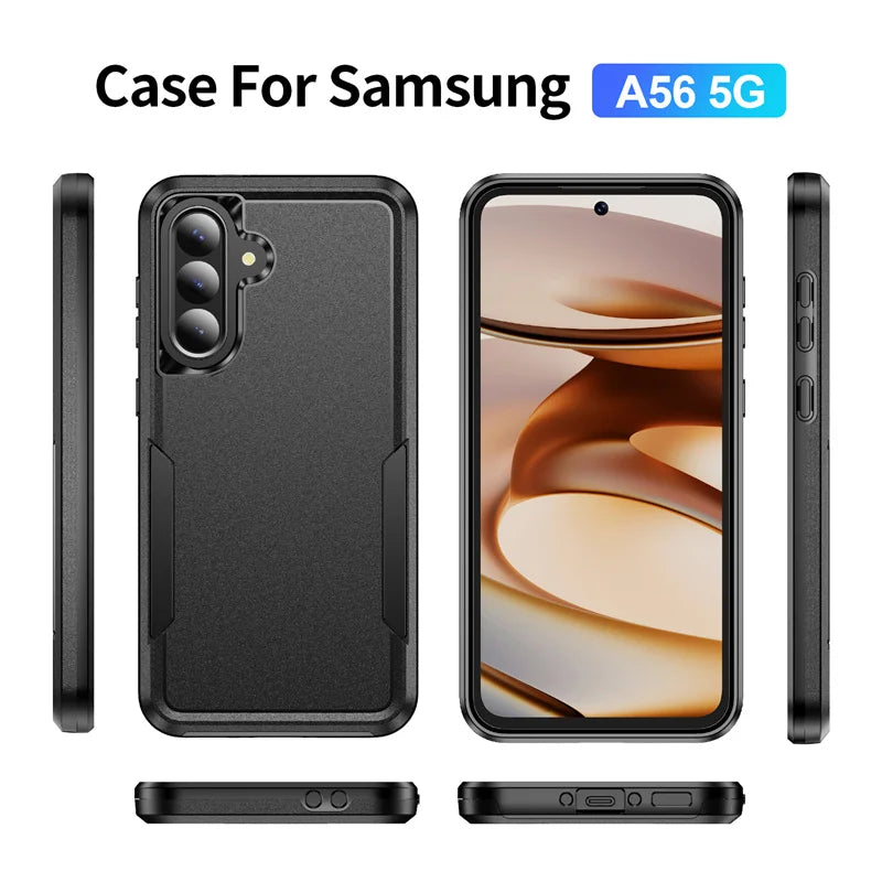 Armor Case for Samsung Galaxy S24 FE S22 S23 Plus S21 S25 Ultra Edge A54 A16 5G A56 A36 A26 A55 Hard PC+TPU Protector Back Cover
