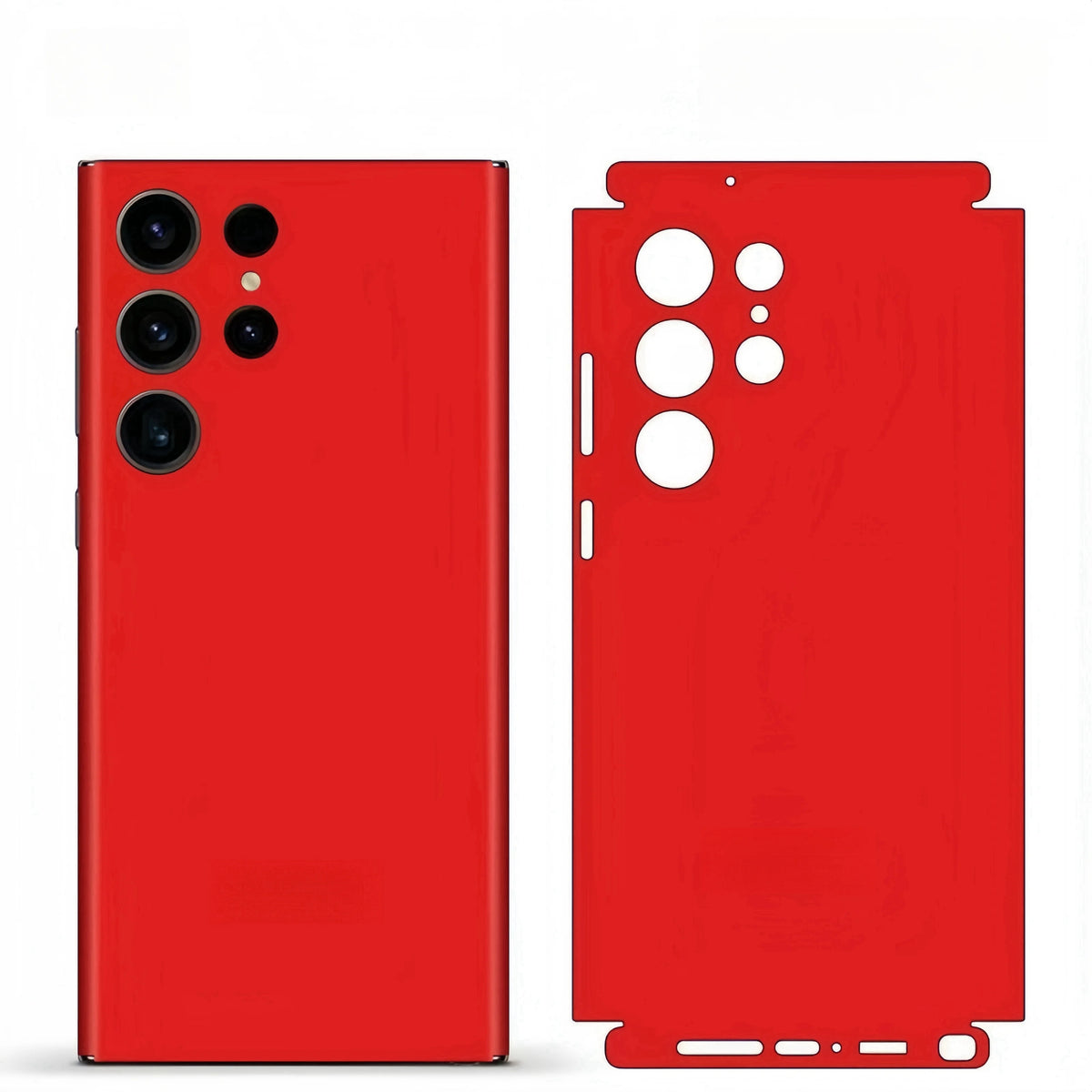 Plain Macaroon Color Decal Skin for Samsung S24 S23 S22 Ultra S22 5G Back Screen Protector Film Cover 3M Wrap Sticker