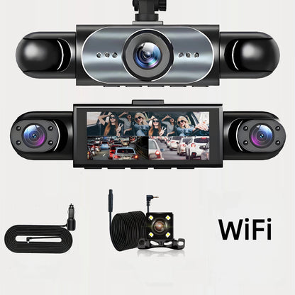 4 Channel Dash Cam 360° Car Video Recorder Black Box with Night Vision 24/7 Parking Monitor G-Sensor Loop Recording Auto Parts
