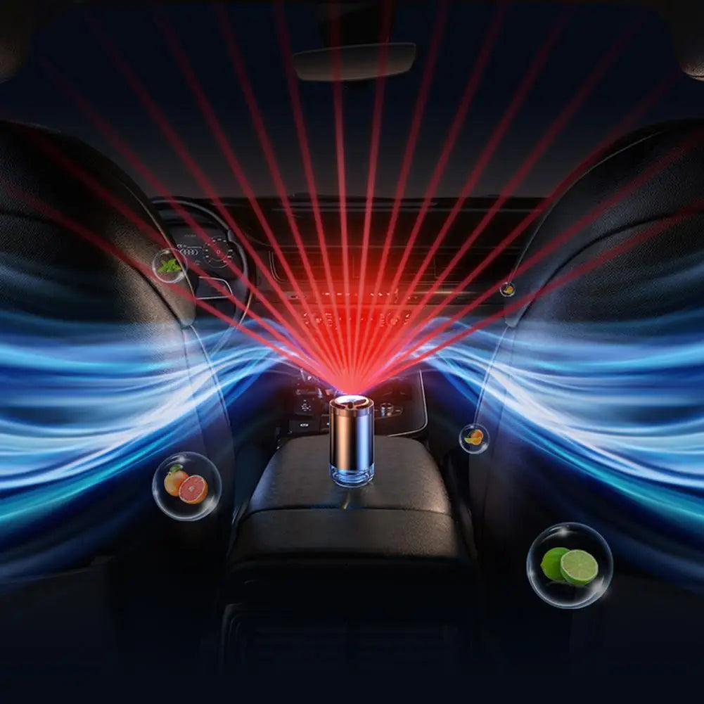 Smart Car Air Freshener 5Modes Aromatherapy Replacement Humidifier Scent Air Odor Eliminator Auto Diffuser Ambient Light For Car