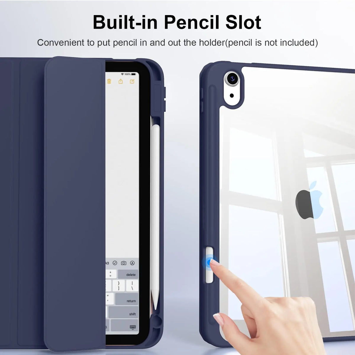 Case for iPad (A16) 11th Generation 11 Inch 2025 / 10th Generation 10.9 Inch 2022 with Pencil Holder, Magnetic Flip Smart Cover