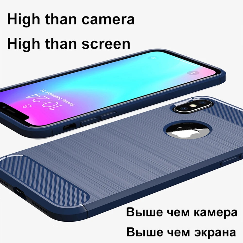 Luxury Shockproof Case For iPhone XS MAX X XR 10 7 8 Plus SE 2020 2022 SE2 SE3 7plus 8plus I Phone Back Cover Woman Man Black