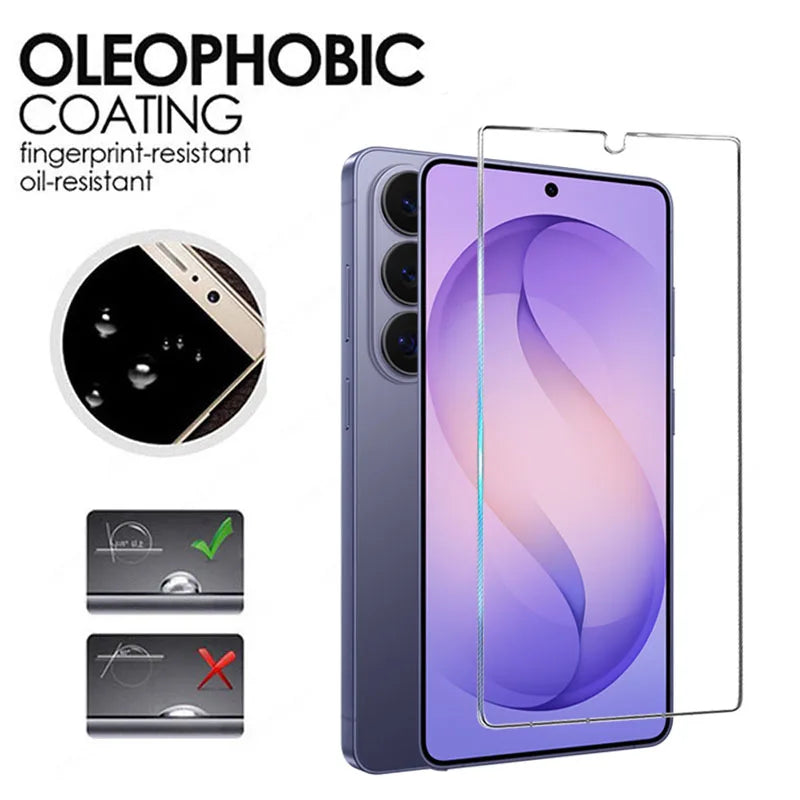 6IN1 Tempered Glass For Samsung Galaxy S26 S25 S24 Ultra S23 S22 S21 FE Plus Unlock HD Screen Protector Glass Phone Accessories