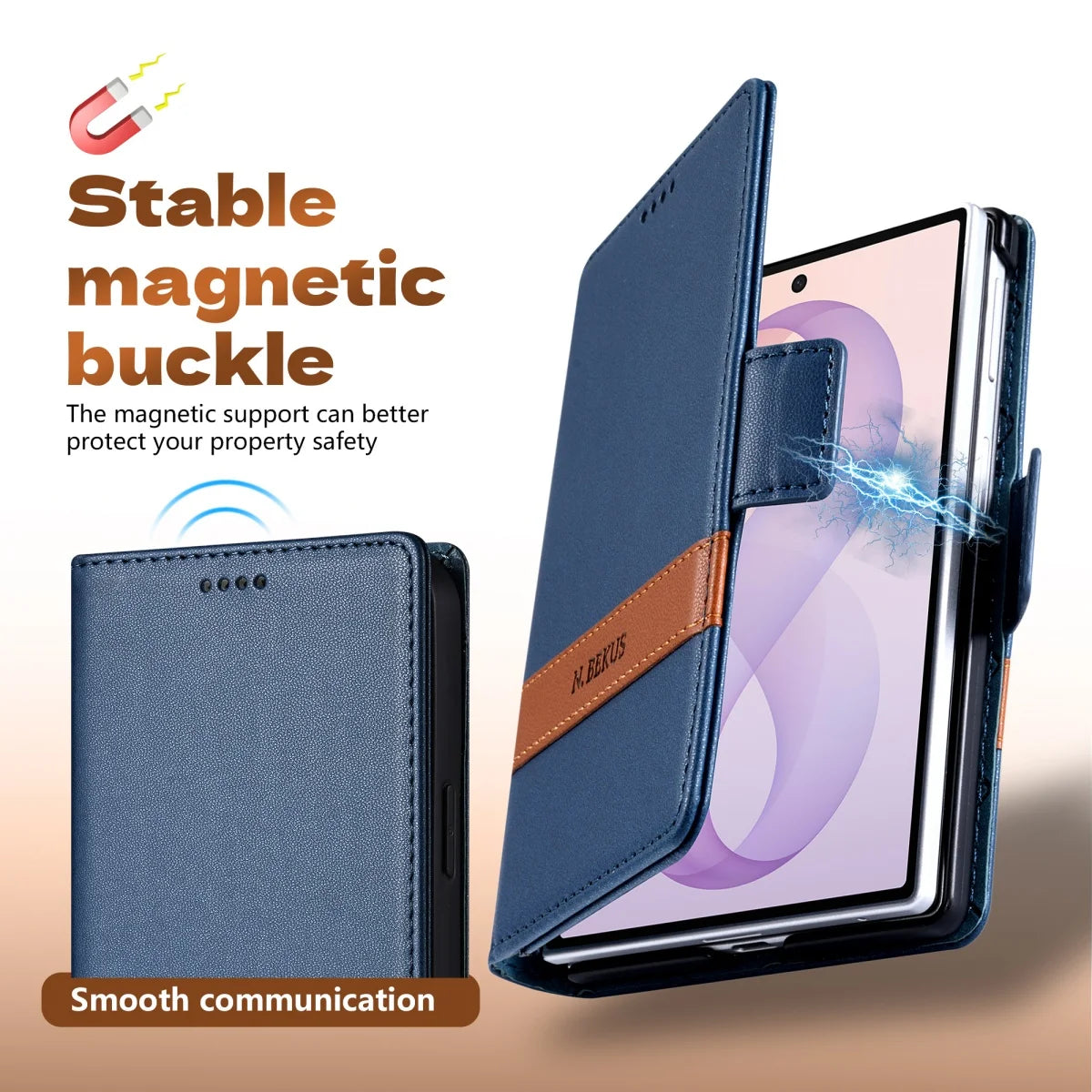 Business Luxury Leather RFID Wallet Card Solt Phone Case for Samsung Galaxy Z Fold8 Ultra Fold 4 5 6 7 8 Flip Protective Cover