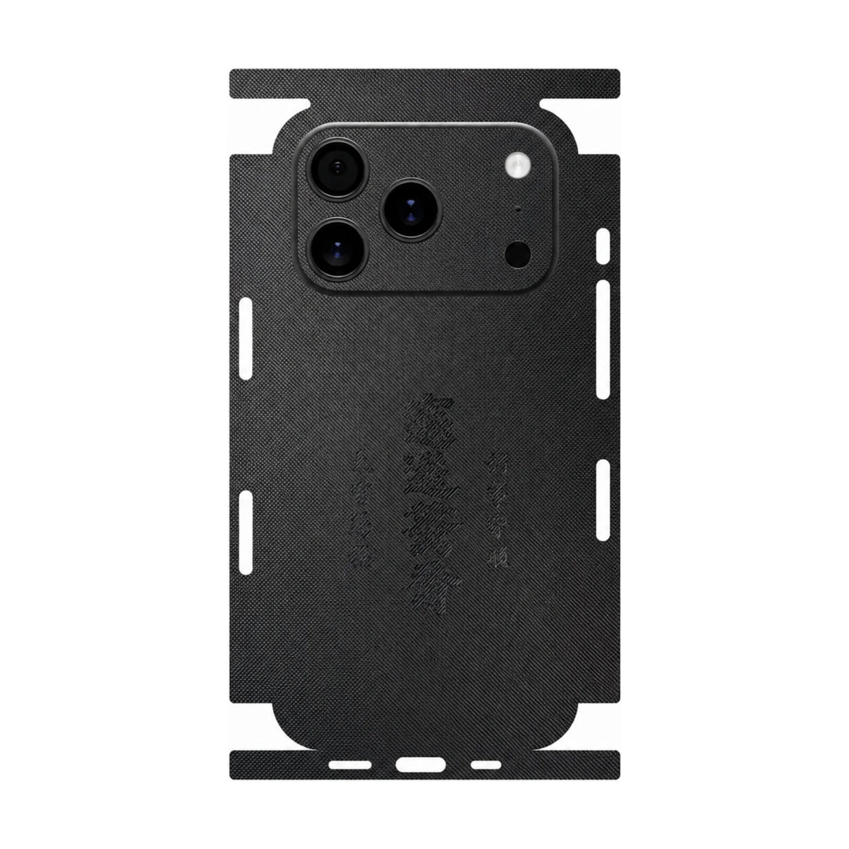 Faux Leather Rear Back Full Wrap Film for iPhone 18 17 16 15 14 13 Duo Pro Max Plus Anti-Scratch Protective Skin Sticker Cover