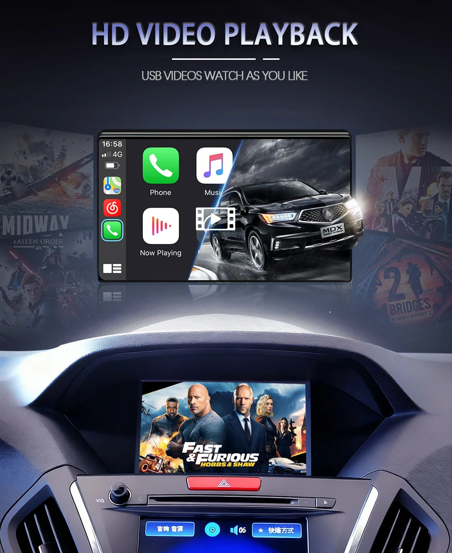 Car Wireless Android Auto Apple CarPlay Tv Box For Acura RDX TLX ILX RLX MDX YD3 Radios Smart System Upgraded OEM Screen Camera