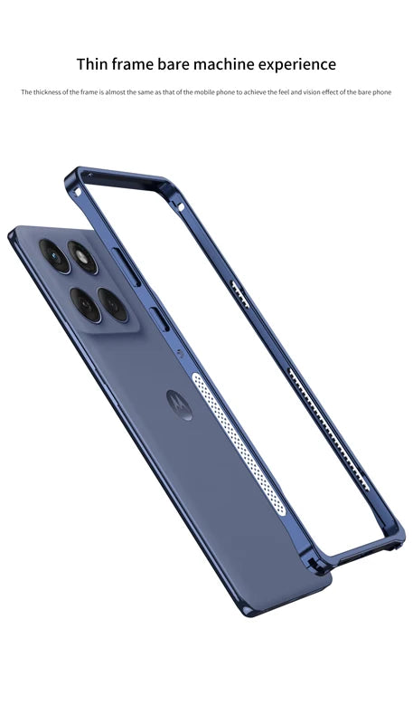 For MOTO Edge 60 Case on Metal Frame Heat Dissipation Motorola Edge 60 Pro Fusion Caque