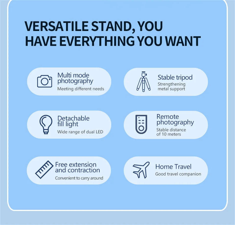 FANGTUOSI New Selfie Stick Universal Bluetooth Four-legged Tripod 1.3 Meter Mobile Phone Stand Anti-shake Live Broadcast