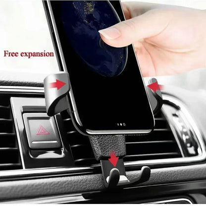 Car Phone Mount Gravity Phone Holder Air Vent Mount Anti Shake Stable Universal Car Holder One Hand Operation Automobile Cradle Compatible With Iphone Samsung Xiaomi Smartphone Auto Lock Ventilation Support Stand 360 Degree R
