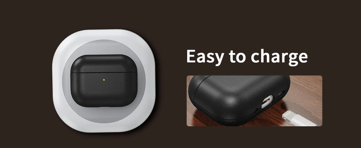 Eary Genuine Leather Protection Case for AirPods Pro 3 Durable  Earphone Case for AirPods 3 Pro Shockproof Protective Full Cover