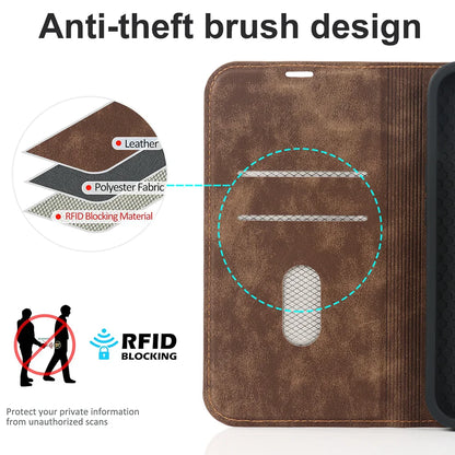 For Magsafe Wallet Leather Flip Case For iPhone 12 13 14 15 16 Pro Max mini Magnetic Wireless Charging Book Folio Cover