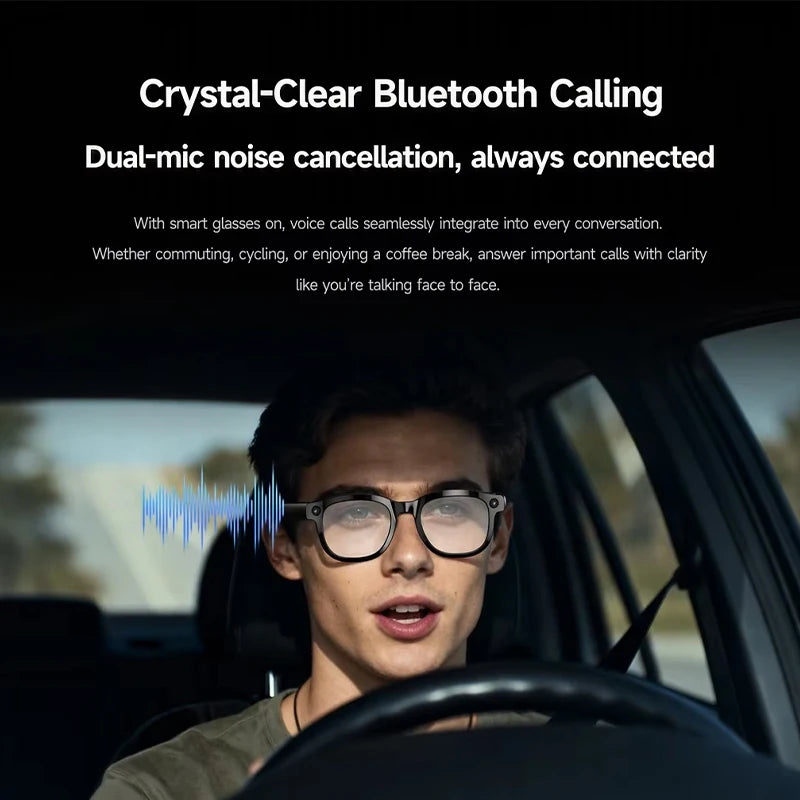 AI Smart Translation Glasses Real-time Translator Bluetooth 5.3 Calling HD Lens 240mAh Battery Lightweight Unisex