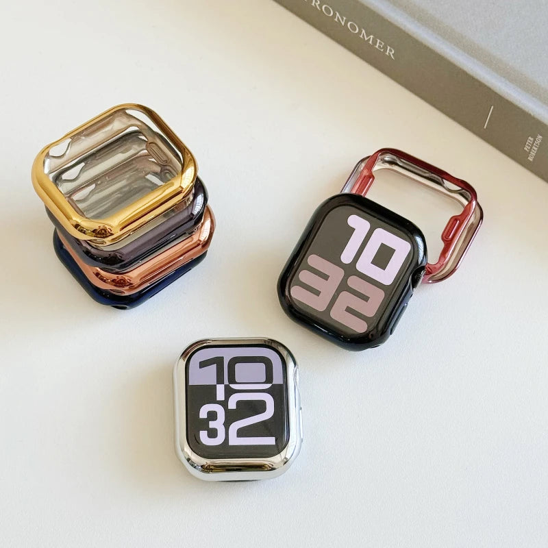 Screen Protector for Apple Watch 41mm 44mm 40mm 45mm 46mm 42mm TPU Full Cover bumper Case iWatch Series 12 11 10 9 8 7 SE 6 5