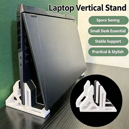 Laptop Vertical Stand Dual‑Use Desktop Holder With Anti‑Slip Strip For Laptop Tablet Phone Space‑Saving Upright Support Bracket