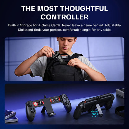 ECHTPower Wired Switch 2 Controller, Hall Effect No Drift, 9-Axis Gyro, Native C Button, 4 Programmable Back Buttons, Adjustable Kickstand, Game Card Slots, RGB Indicator