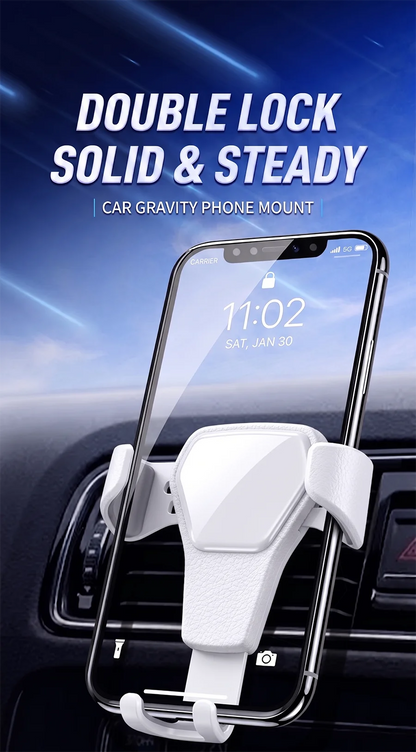 Car Air Vent Mount Auto Phone Holder Gravity Triangular Hold One Hand Operation For Cell Phones Navigation Car Phone Stand
