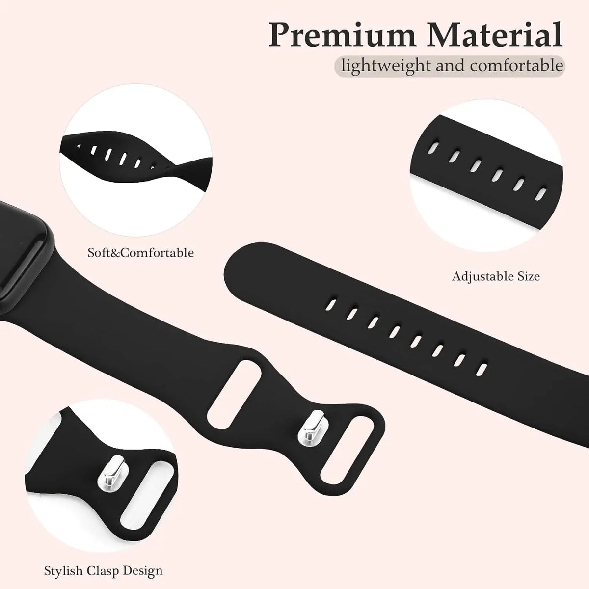 New Tropical Rubber Strap for Apple Watch Band 44mm 40 45 42 46 38 49 41mm Silicone Bracelet iWatch Series 12 11 10 9 8 7 6 5 4