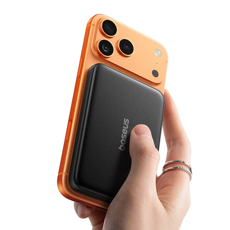 Baseus Qi2.2 Magnetic Power Bank 30W USB-C & 25W Wireless Charging 10000mAh Card-Slim NFC Battery Monitoring for iPhone Samsung