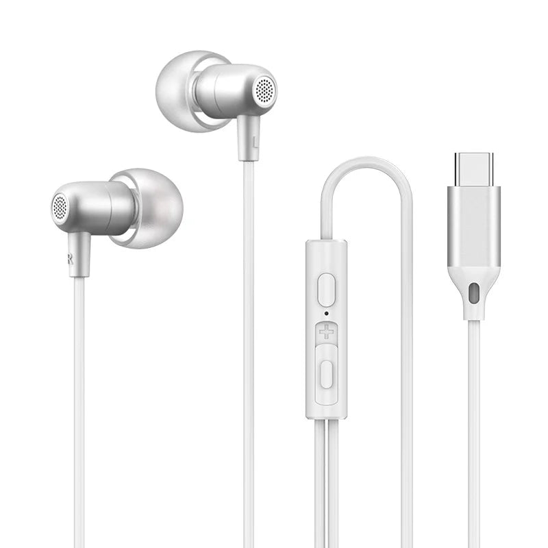 For Samsung Galaxy Wired Headphone HiFi Surround Sound With Mic USB Type C 3.5mm Earphones For iPhone 15 16 Pro Max Jack Headset