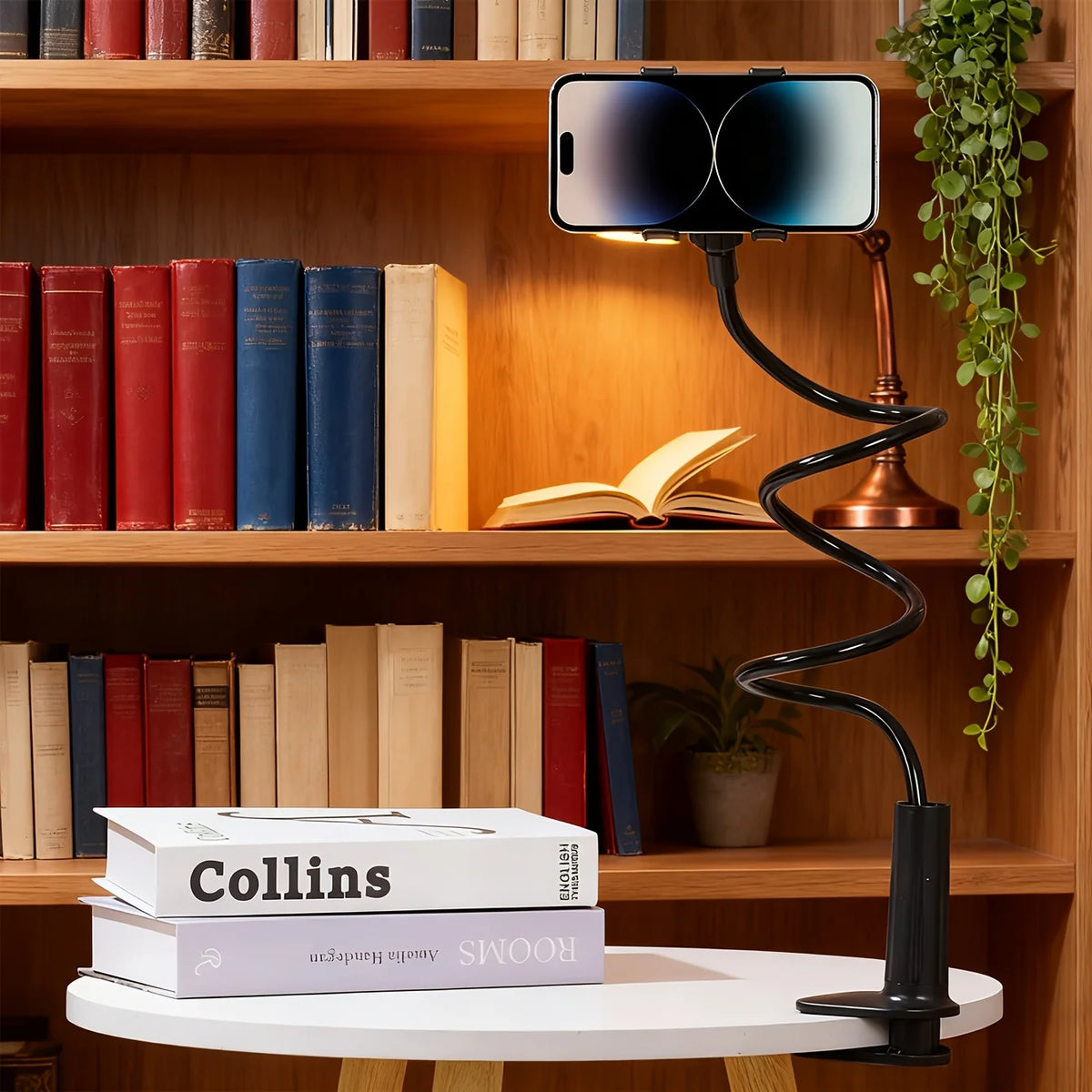 360° Adjustable Gooseneck Holder for Phones And Tablets, Clip-On Style, 27.56inch Long, Suitable for Desk And Bedside Use