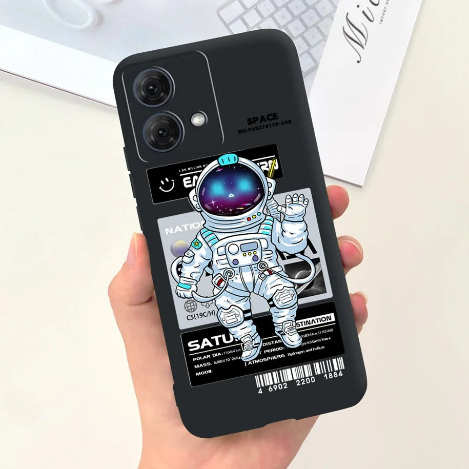 For Motorola Moto G54 Case Moto G84 Phone Cover Cute Astronaut Slim TPU Soft Silicone Funda For MotoG54 MotoG84 5G XT2343-1 Capa